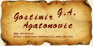 Gostimir Agatonović vizit kartica